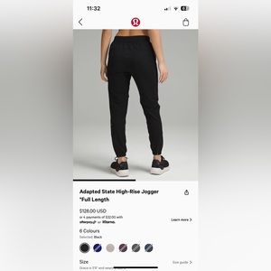 Lululemon joggers - womens size 12. Black.